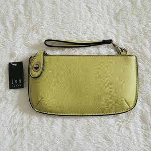 Joy Susan Chartreuse Wristlet/Crossbody - NW